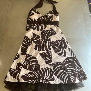 Ruby Rox halter dress with leaves in a size 9
